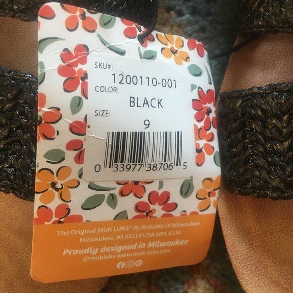 MUK LUKS Womens About Me Strappy Sandals Snake Print Raffia Ankle Strap 9 NWT - Picture 9 of 11